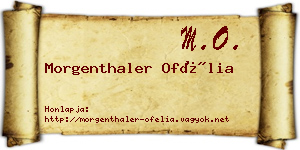 Morgenthaler Ofélia névjegykártya